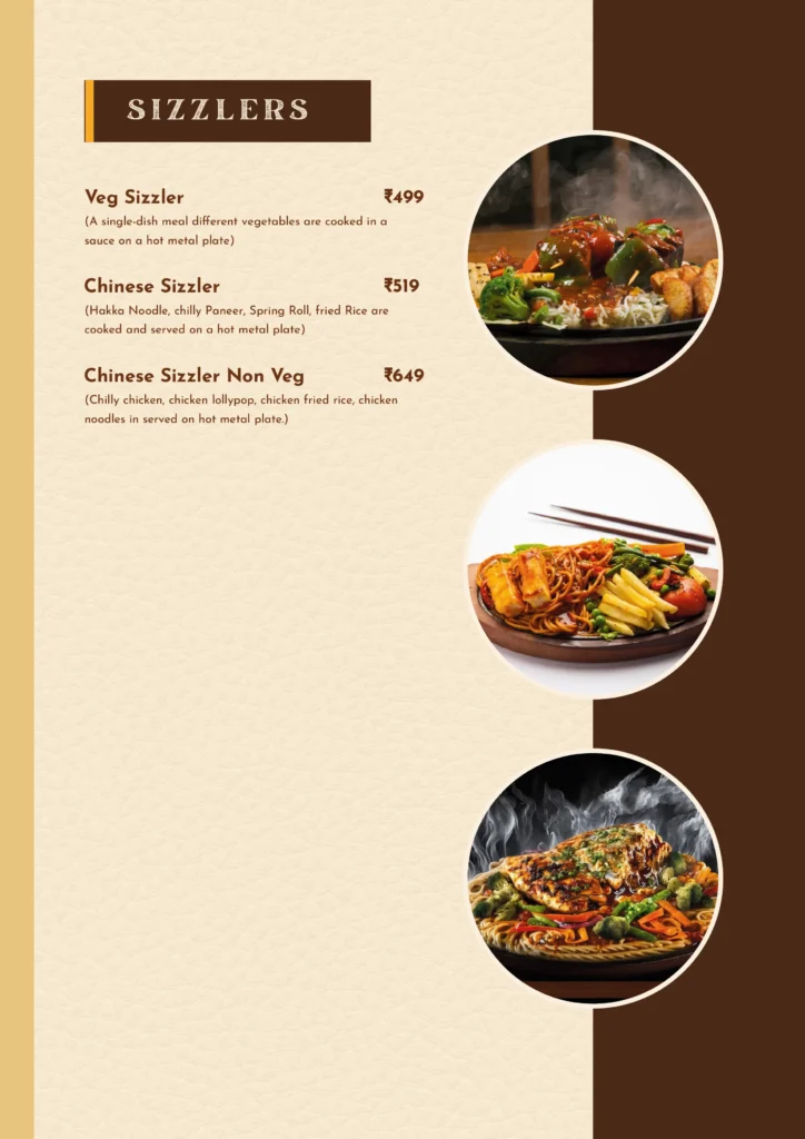 Royal Residency Menu