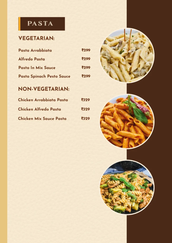 Royal Residency Menu