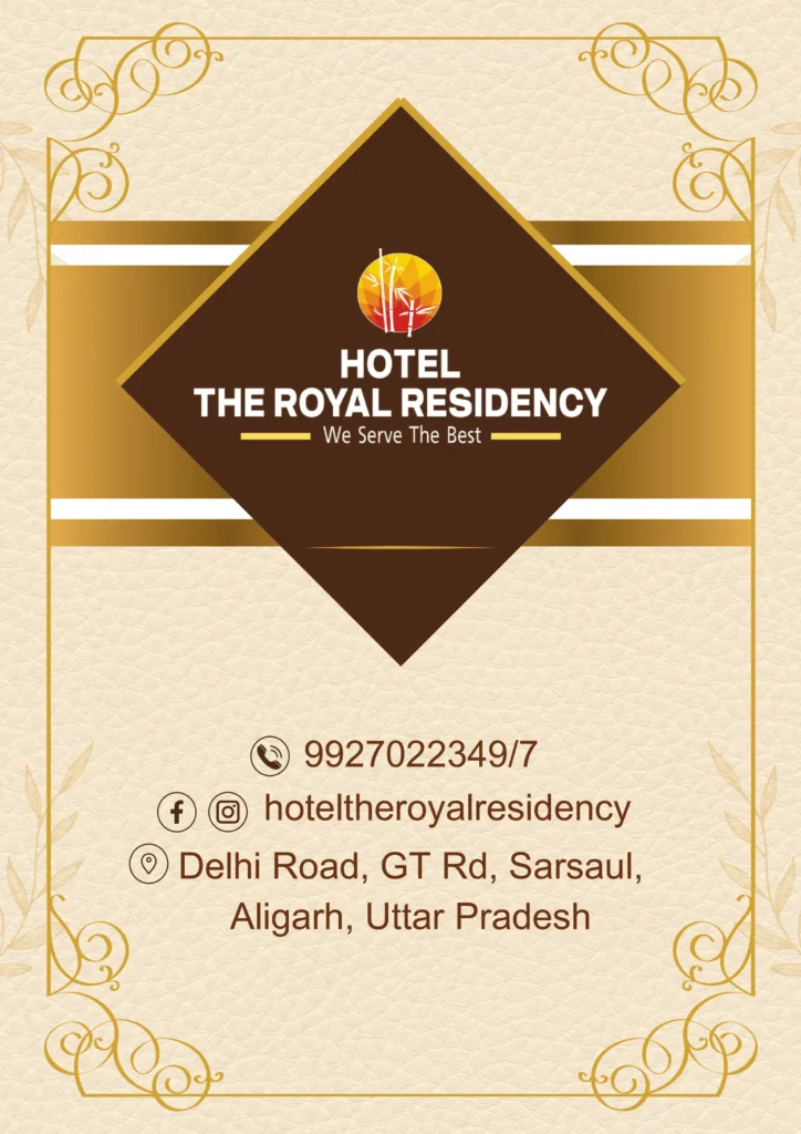 Royal Residency Menu